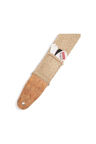 Levy's Leathers Pembe Baskılı Kenevir Gitar Askısı, 5,1 Cm, Doğal Kenevir Dokuma Üzerinde 2 Katmanlı Mantarlı Mh8p-009