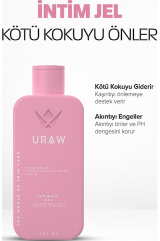 Uraw Hassas Bölge İçin Nazik Temizlik Ferahlık ve Günlük Bakım İntim Yıkama Jeli 150 ML