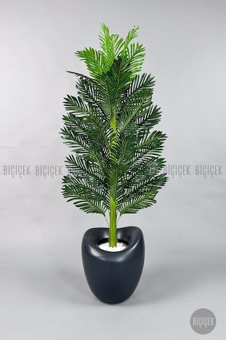 Biçiçek Yapay Areka Ağaci 180 Cm Antresi̇t Lale Saksıda Tek Gövdeli̇