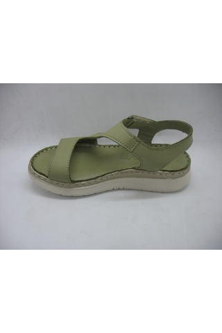 Piarmoni 494 Yeşil Deri,anatomik Taban Sandalet 31-36 Yeşil