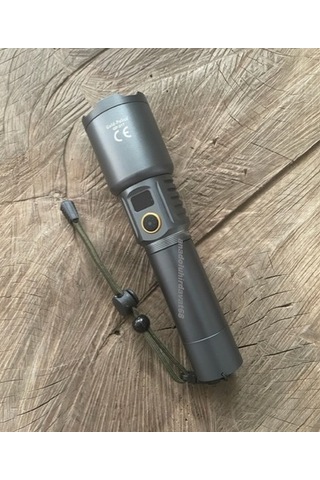 Gld 217 Pro El Feneri Şarjlı Lamba Projektör Uzun Menzilli Led Kamp Feneri Siyah