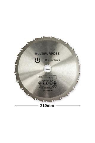 Shineyee Çelik Karbür Ahşap Kesici Bladesi - 210x1.8x25.4mm 24 Dişli, Yumuşak Ve Sert Malzemeler İçin Evrensel Çaprazlama Aleti