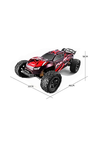 Elektrikli Rc 1:8 Ölçek Servo Motor Süspansiyonlu Arazi Aracı Spor Araç 85 Km Hız Rc Araç - Kırmızı