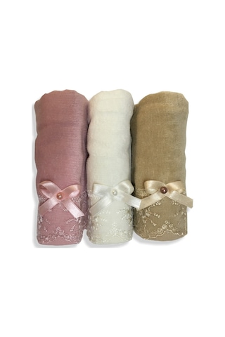 Durul Kadife Gipürlü Mutfak Havlusu 3 Lü Kutu X 2 Adet