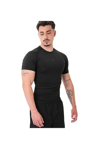Musclecloth Tech Kısa Kollu T-shirt Siyah Siyah