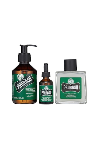Proraso Beard Refreshing Sakal Bakım Şampuanı 200 ML + Balsam 100 ML + Sakal Yağı 30 ML