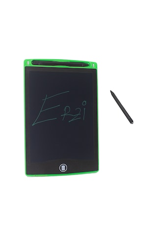 Çocuk Yazı Tahtası Dijital Ekran Kalemli 20 15 Cm Yeşil