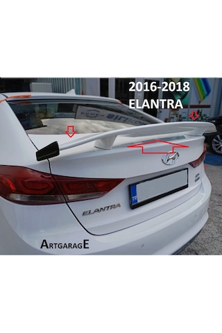 Hyundai Elantra 2016-2018 Boyasız Gtx Bagaj Spoileri-fiberglass