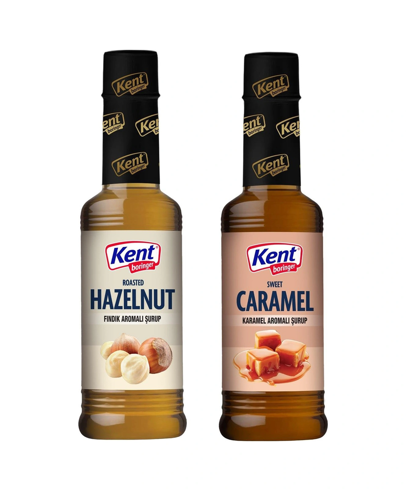 Kent Boringer Kahve Şurubu 355 Ml Fındık Ve Caramel Aromalı 2 Li