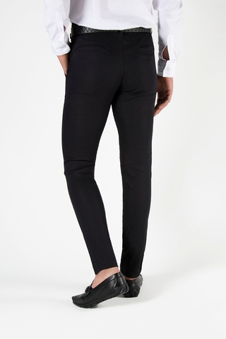 Siyah Slim Fit Pamuklu İtalyan Kesim Pantolon Siyah