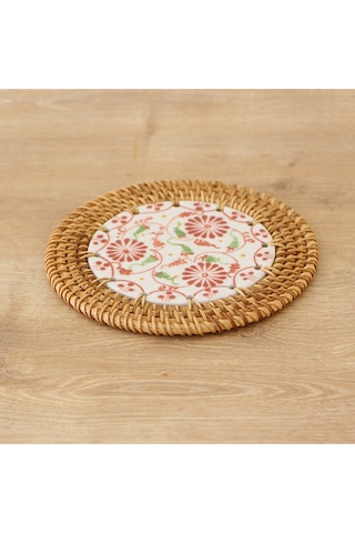 Rattan Çerçeveli 14 Cm. Kırmızı Üçlü Çiçek Desenli Dekoratif Obje Diğer Rattan Çerçeveli 14 Cm. Kırmızı Üçlü Çiçek Desenli Dekoratif Obje Diğer