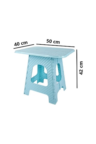 Omnipazar Srl-2007 Plastik Katlanır Sehpa Piknik Oyun Masası No 3 Turkuaz