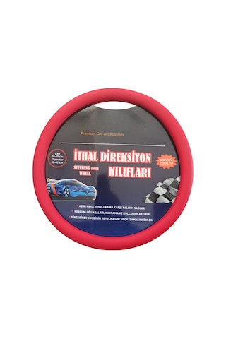 Silikon Direksiyon Kılıfı Kırmızı Kırmızı