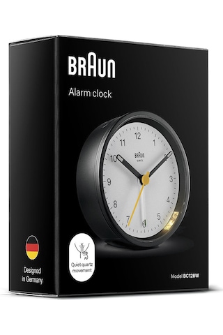 Braun Bc12bw Siyah-beyaz Klasik Analog Alarmlı Masa Saati Brn.bc12bw