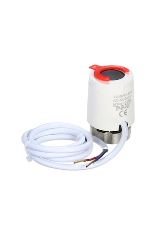 Xindoker 230v Beyaz Normal Kapalı Tip Radyant Isıtma Su Akışı Kontrol Cihazı - M30 1.5 Uçak Somunu - Ip45 Koruma Sınıfı