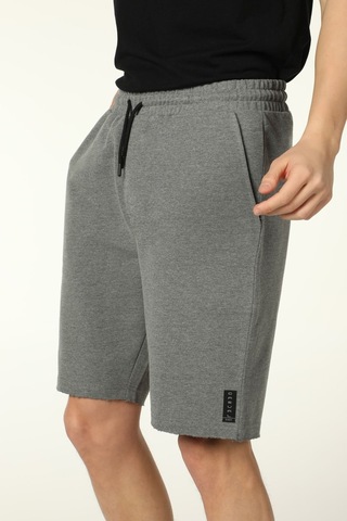 Defys Erkek Paça Ve Etiket Detaylı Cepli Regular Fit Şort Koyu Gri Melanj - 527885669 Koyu Gri Melanj