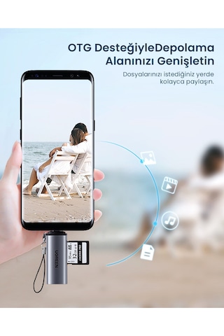 Ugreen 2-in-1 Usb-c Sd, Tf Otg Kart Okuyucu Adaptör, 50704
