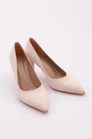 Dgn 1002 Kadin Topuklu Stiletto Ayakkabi 1002-2453-R9093 Ten