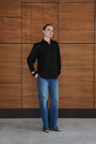 Verymoda Kordeneli Gömlek - F2079 SİYAH