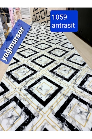 Yeni Modeller Kaymaz Jel Taban Halı Koridor Kesme Yolluk (384217337)
