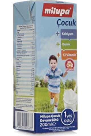 Milupa Çocuk Devam Sütü İçime Hazır 200 Ml 1 Yaş+ 5 Adet