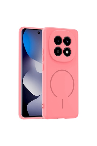Maks Technology Redmi Note 15 5g Kılıf M-safe Şarj Özellikli Mkst Meta Kapak - Rose Pembe