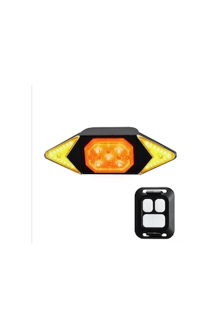 Xindoker Sürekli Şarjlı Bisiklet Arka Lambası: Kablosuz Kumanda, Yön Belirti, Su Geçirmez, Dağ Bisikleti İçin Siyah Led Lambası Siyah