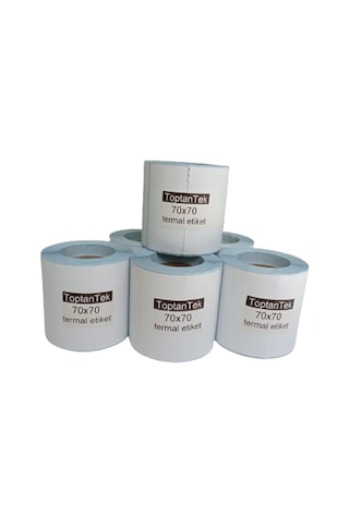 70X70 TERMAL ETİKET TOPLAM 6 RULO 1.KALİTE (TAM METRAJ)