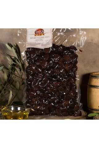 Datça Yuvarlama Siyah Zeytin Vakum Paket 1 KG