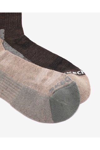 Skechers 1/2 Terry Traıl Qtr Crew - 2'li Paket Erkek Çorap Erkek Medium Brown Çorap S118740-210 Kahverengi