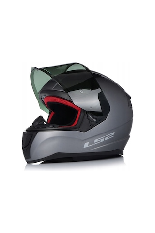 LS2 Rapid 2 Mat Titanıum Full Face Motosiklet Kaskı Siyah Camlı