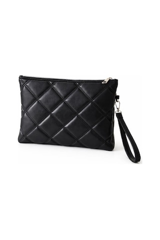 Estrella Paris Lavita Portföy & Clutch Çanta Çıkarılabilir Bileklik Askılı Siyah 25 X 19 Cm
