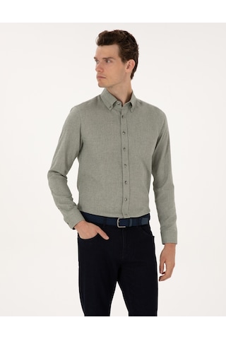 Pierre Cardin Erkek Yeşil Gömlek Desenli 50316768-vr054 Yeşil