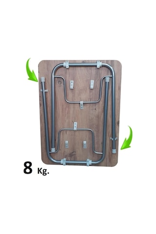 Tr Pratik Katlanır Ayak Mutfak Yemek Masası Balkon Ders Çalışma Piknik Masa 60x80cm Ceviz Genel