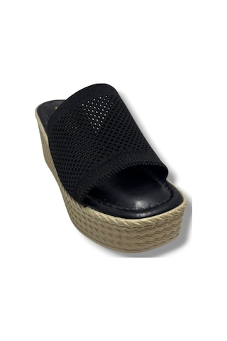 Cakgo 255-25 Triko Anatomik Ultra Soft Dolgu Topuk Kadın Terlik Siyah