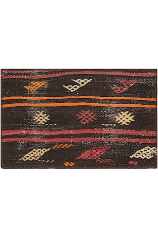 Renkli Çiçekli El Dokuma Kilim Paspas