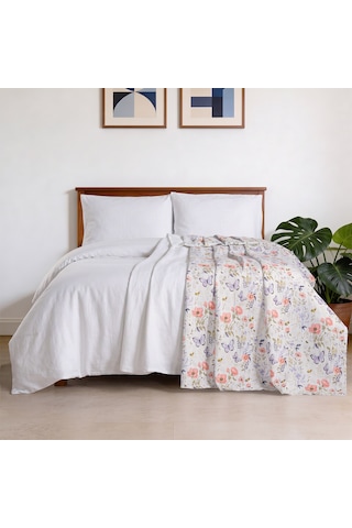 Aryıldız Home Butterfly Tek Kişilik %100 Pamuk Pike 150x220 Cm Renkli