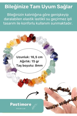 Unisex Doğal Taş Turkuaz Taşı Bileklik Mavi Turkuvaz Rengi Firuze Çakra Bilekliği Çok Renkli