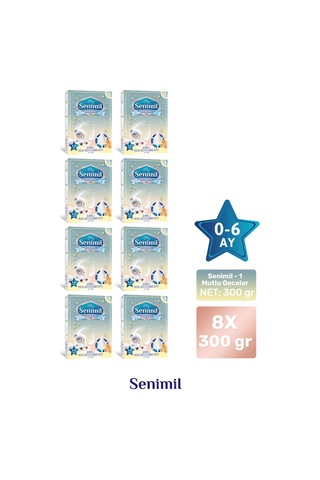 Senimil 1 Mutlu Geceler Bebek Sütü 300 G 8 Adet