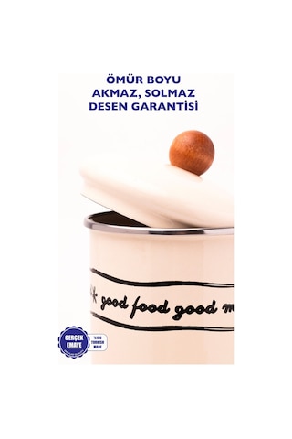 Mood Çay Kavanozu/ Çok Amaçlı Dev Boy Kavanoz 17cm Krem