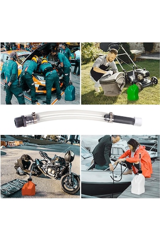 Vkemall Racing Yakıt Deposu İçin Abs材质li 3 Adet Yakıt Dolum Hortumu + 1 Adet Hortum Bükücü - Siyah, Pratik Ve Dayanıklı