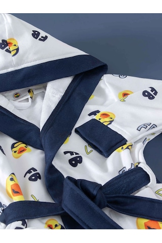Fenerbahçe Beyaz Yellow Bebek Bornoz Standart