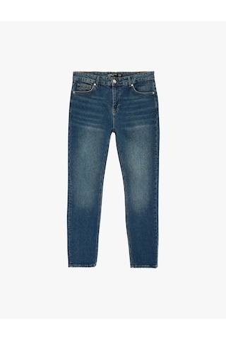 Koton Pamuklu Normal Bel Slim Fit Jean Pantolon - Brad Jean Koyu İndigo 6sam40178nd İndigo