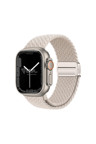 Apple Watch Series Se/11/10/9/8/7/6/5/4/3 İle Uyumlu Kumaş Kordon 46mm/45mm/44mm, Series 10 42mm/41mm/40mm/38mm