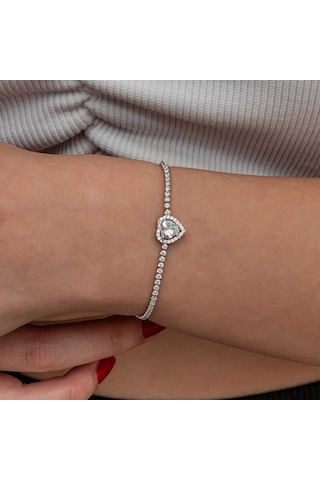 Blackcraft Gümüş Kalpli Su Yolu Bileklik Bc-48f9f2 Renkli