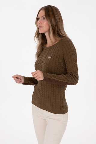 U.S. Polo Assn. Kadın Haki Bisiklet Yaka Basic Kazak 50307728-VR027