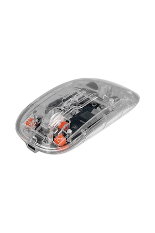 Wireless 2.4ghz & Bluetooth Kablosuz Şarj Edilebilir Şeffaf Sessiz Mouse