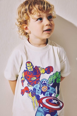 Defacto Kısa Kollu Tişört Şort Marvel Comıcs 2li Takım Erkek Bebek H7896a526hser42 Ekru-er42