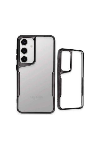 Newface - 392 - Samsung Galaxy Uyumlu S24 Kılıf Boyi Silikon Kapak - Csmo-tex - - Gümüş