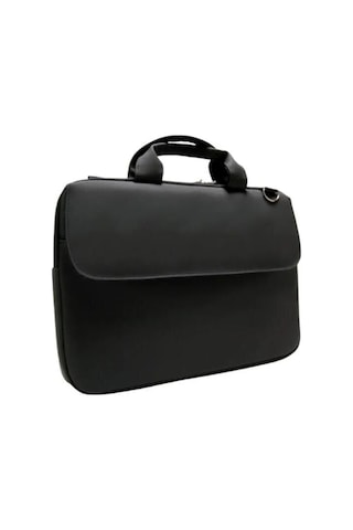 Apple Macbook  Uyumlu Pro 14" M2 Max 2023 Darbe Dayanıklı Omuz Askılı Laptop Çantası Ve Ekran Koruyucu Siyah